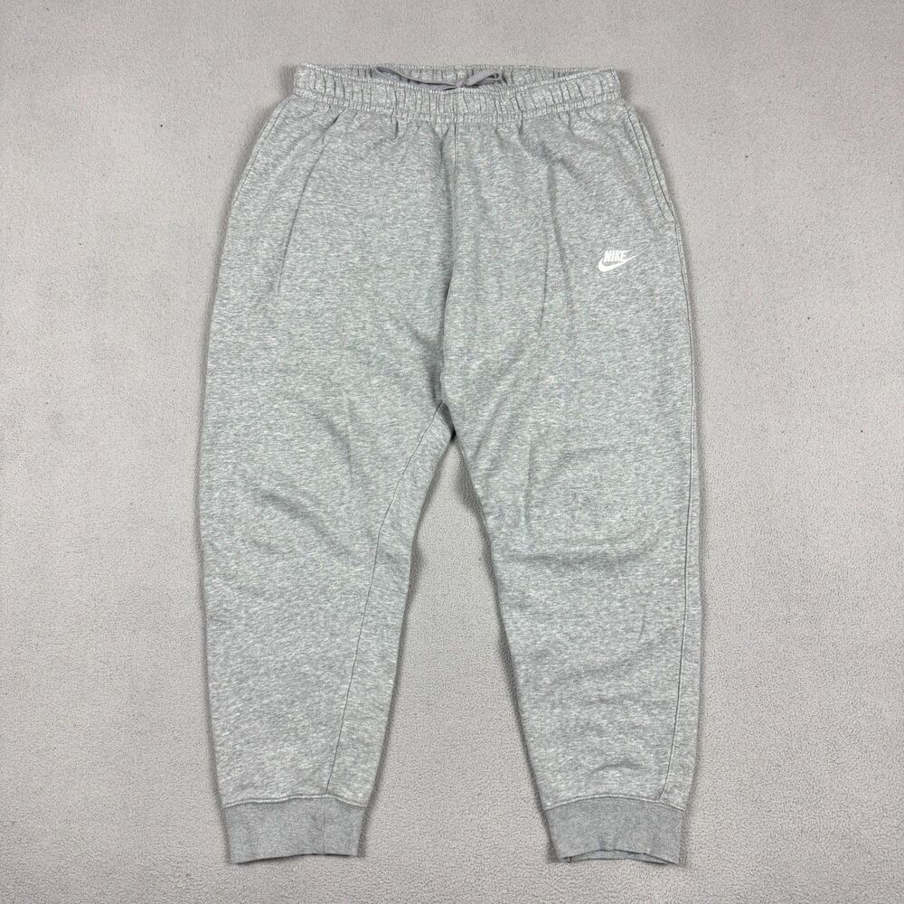 Nike Club Fleece Jogger Sweatpants Size XL Men's Gray Cuffed Pants